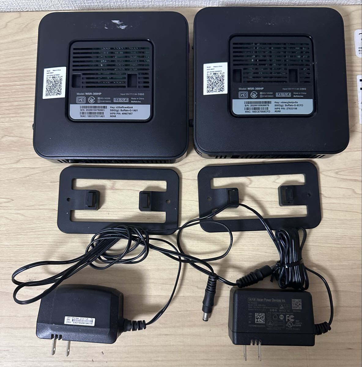BUFFALO Wi-Fiルーター WSR-300HP 2台セット 無線LAN 親機 バッファロー 無線LANルーター Wi-Fi ルーター 無線LAN WiFi_画像1