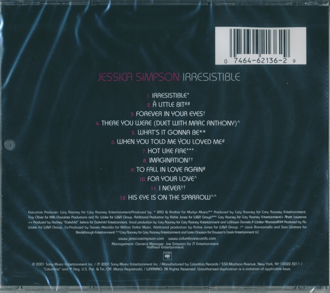 新品 CD JESSICA SIMPSON IRRESISTIBLE SONY THAILAND_画像2