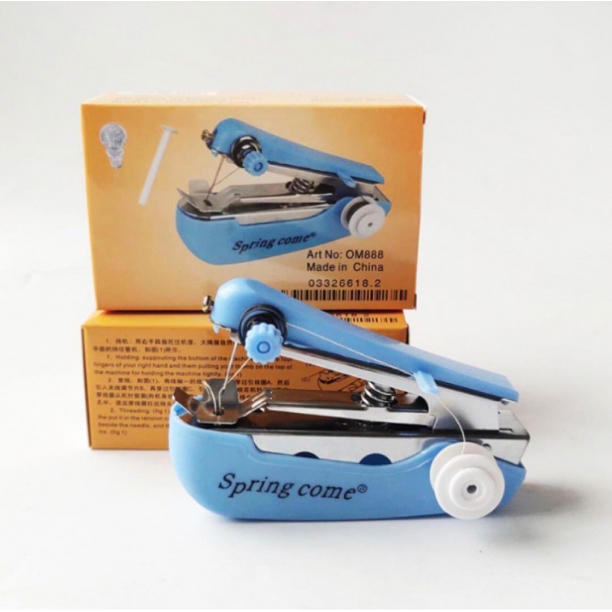 ブルー ハンディミシン 携帯 ハンドミシン ポケット 電池不要 ポータブル 簡単_画像8