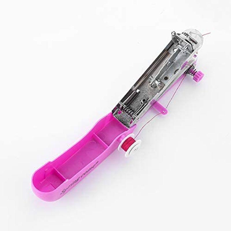 ブルー ハンディミシン 携帯 ハンドミシン ポケット 電池不要 ポータブル 簡単_画像5