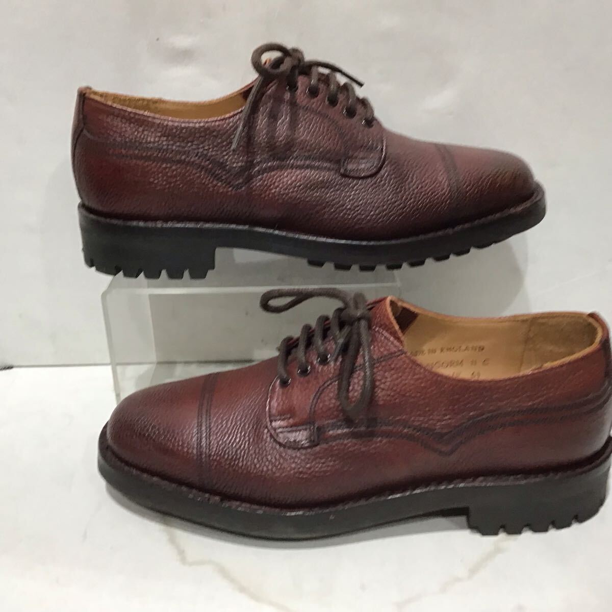 ts20251003【JOSEPH CHEANEY】 ジョセフチーニー CAIRNGORM 2 ケンゴン BURGUNDY ドレスシューズ メンズ ビジネスシューズ 革靴 uk6.5 _画像6