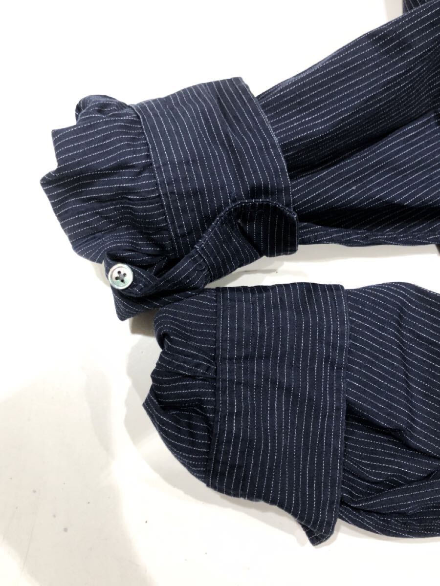 ts20251013【PORTER CLASSIC】 ROLL UP STRIPE SHIRT ロールアップストライプシャツ XLサイズ 長袖シャツ ポータークラシック_画像7