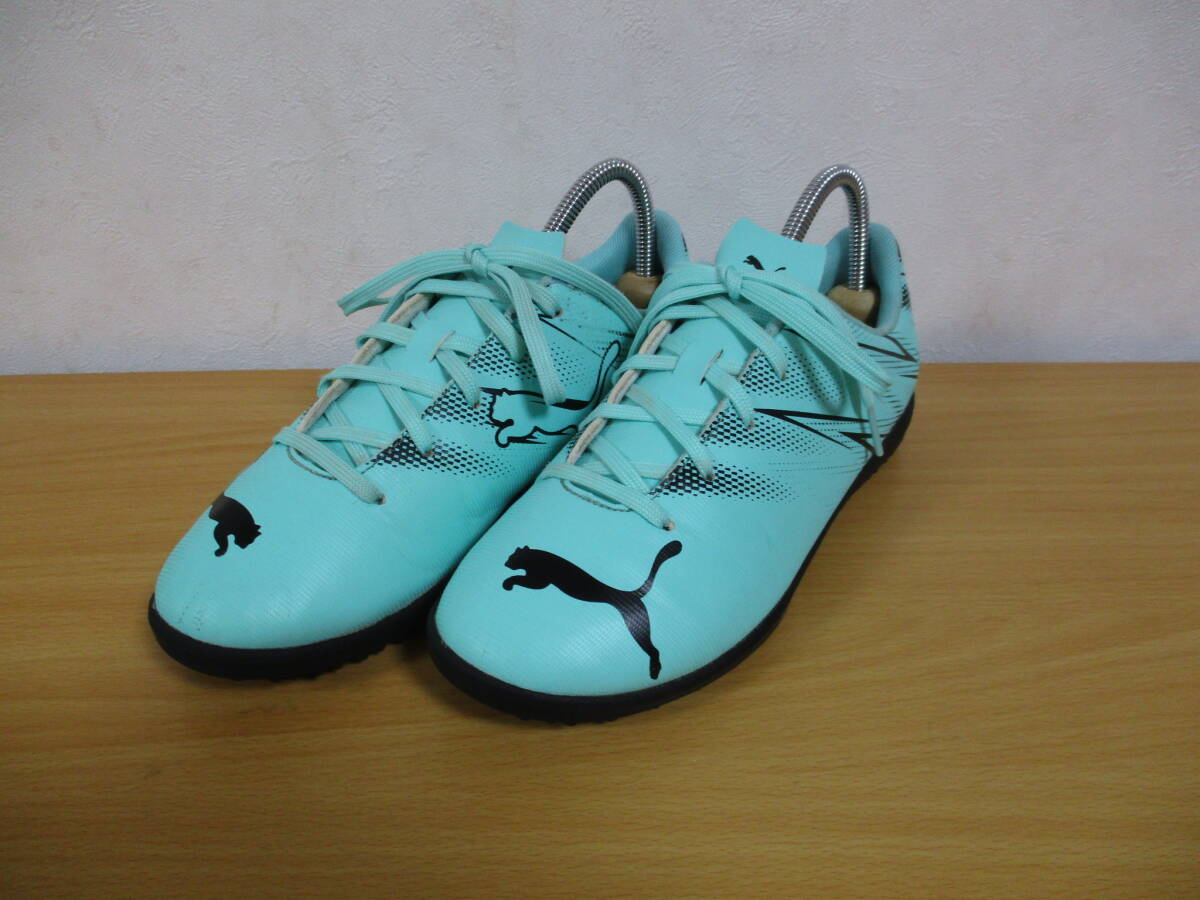プーマ★サッカー用＜トレーニング・シューズ＞★22ｃｍ　ペパーミントグリーン・黒_画像2