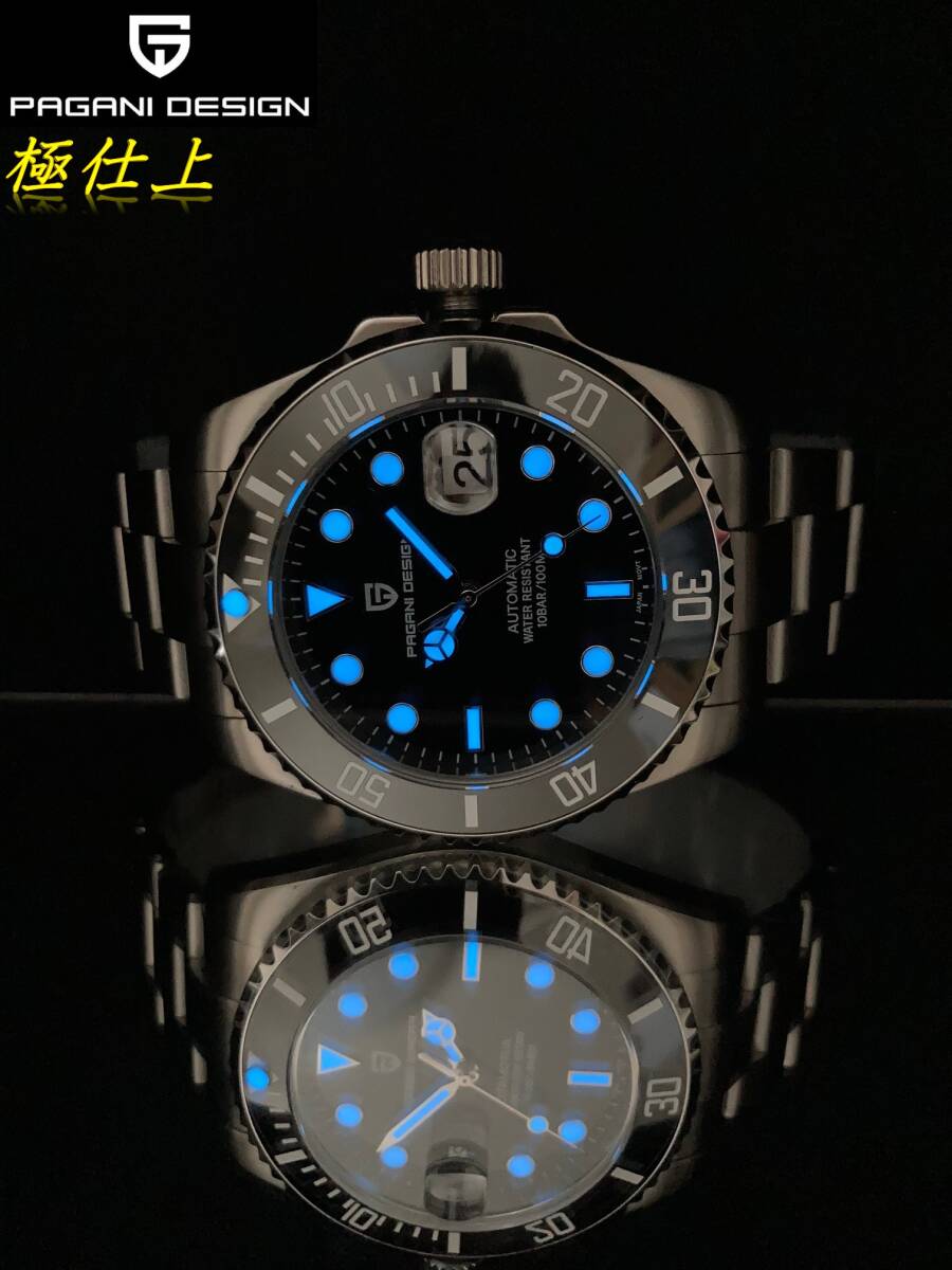 ■極仕上/調整済/10日保証付/新品に極めて近い1回だけ使用USED・中古品(機械式時計)サブマリーナオマージュ・43mmフルサイズモデル_画像7