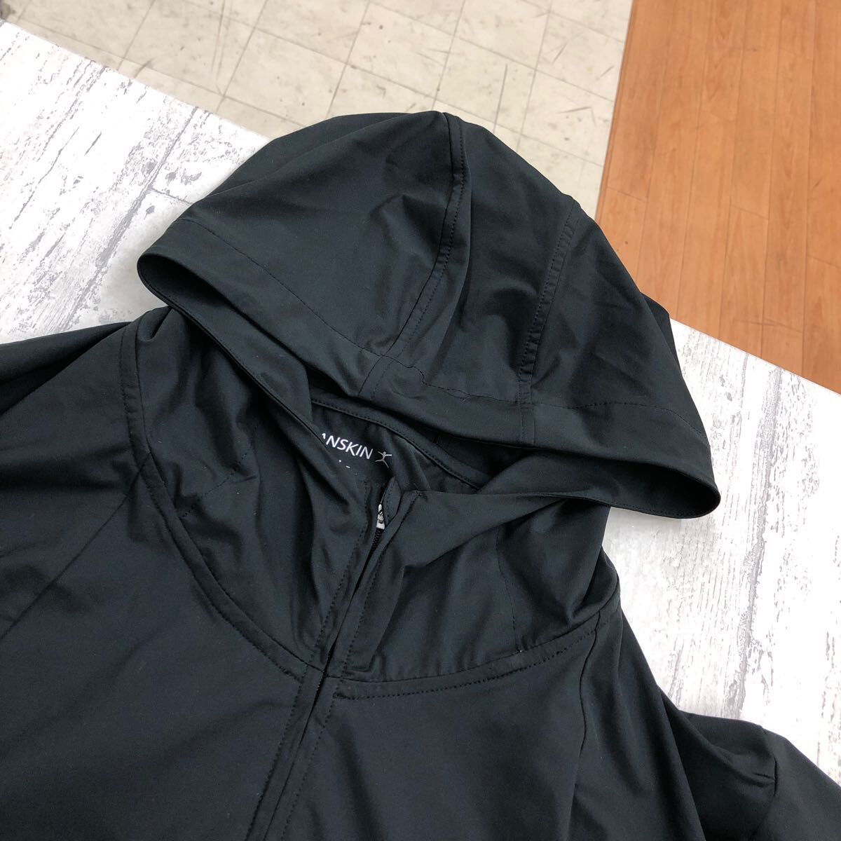 DANSKIN ダンスキン ジップアップジャケット Lサイズ パーカー ポリエステル 黒 レディース YF587_画像3