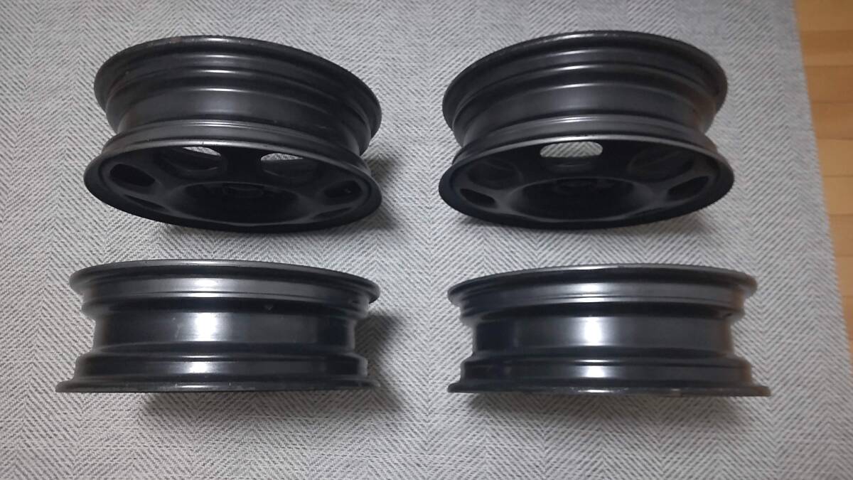 スズキ ハスラー純正 スチールホイール 15×4.5J +45 4H-100 4本 マットブラック_画像6