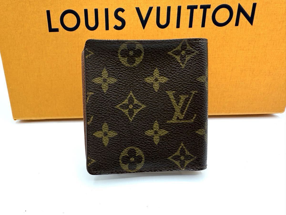 932 美品　LOUIS VUITTON ルイヴィトン モノグラム 財布 ウォレット 二つ折り ミュルティブル ポルトフォイユ　マルコ_画像2