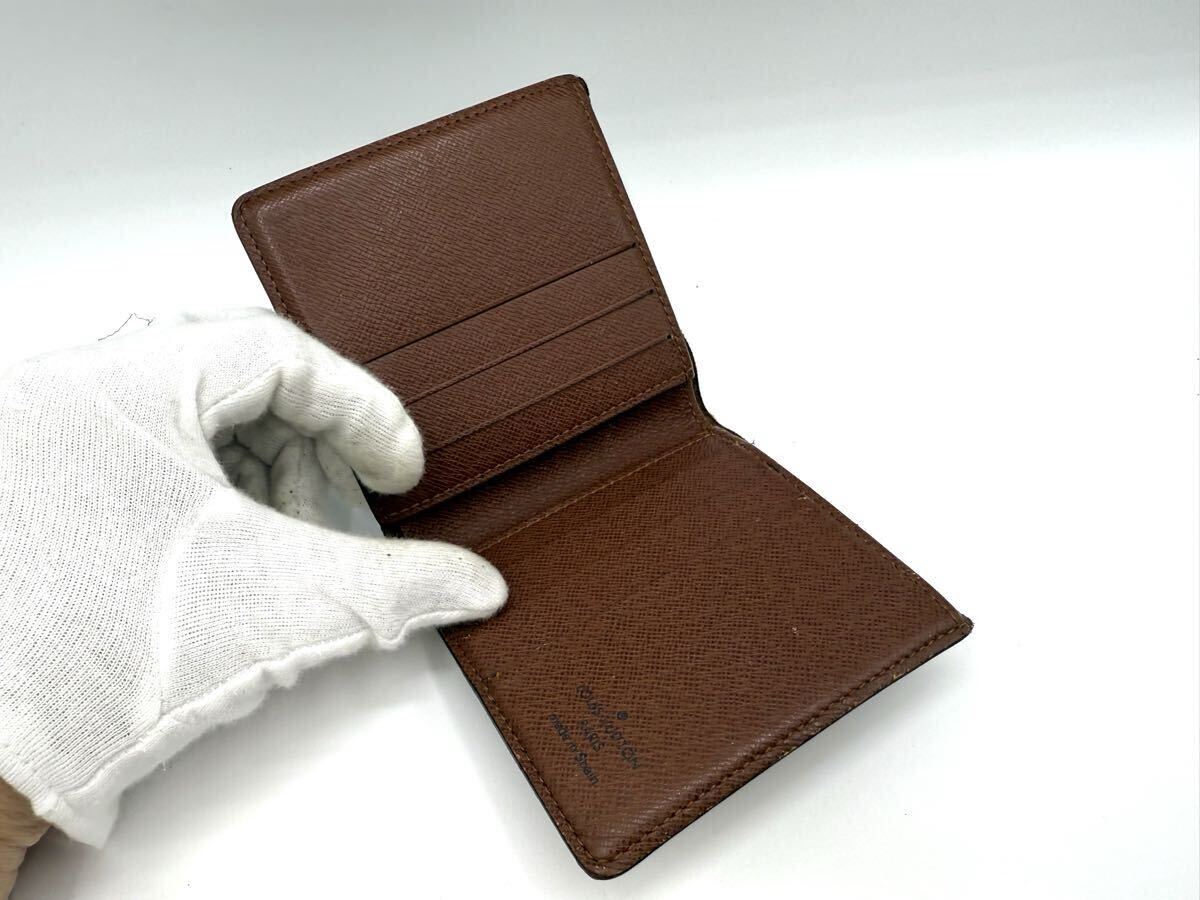 932 美品　LOUIS VUITTON ルイヴィトン モノグラム 財布 ウォレット 二つ折り ミュルティブル ポルトフォイユ　マルコ_画像8