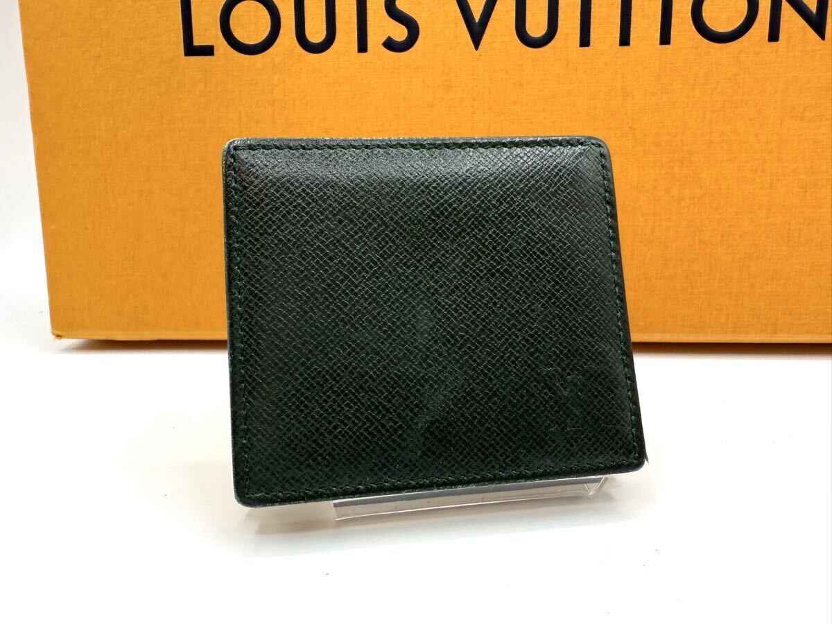 935 ■美品■ LOUIS VUITTON ルイヴィトン M30384 タイガ ポルトモネ ボワット コインケース コインパース 小銭入れ グリーン系 _画像1