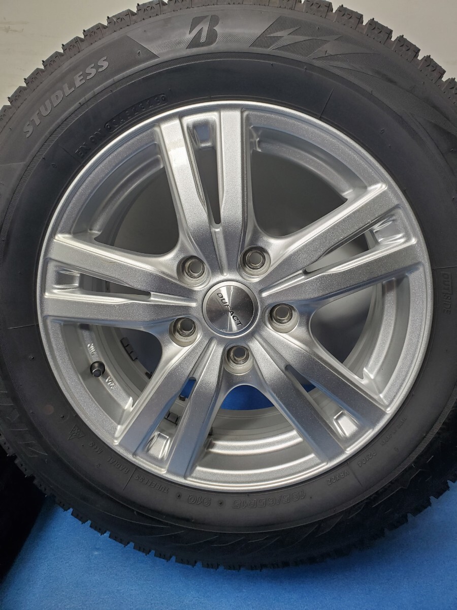 195/65R15 スタッドレス 深溝 バリ溝 23年式 ブリヂストン VRX2 15インチ 6J 5H PCD114.3 送料全国一律 T2436 _画像2