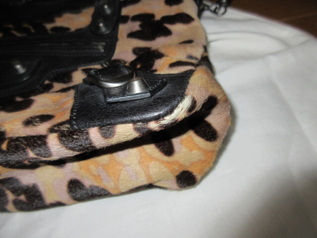 バレンシアガ　BALENCIAGA　　ザ　ファースト　2way　レザー　ショルダー　　バッグ　ハラコ　ファー　美品_画像3