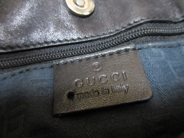 グッチ GUCCI ホースビット オール レザー ショルダー バッグ 黒_画像6