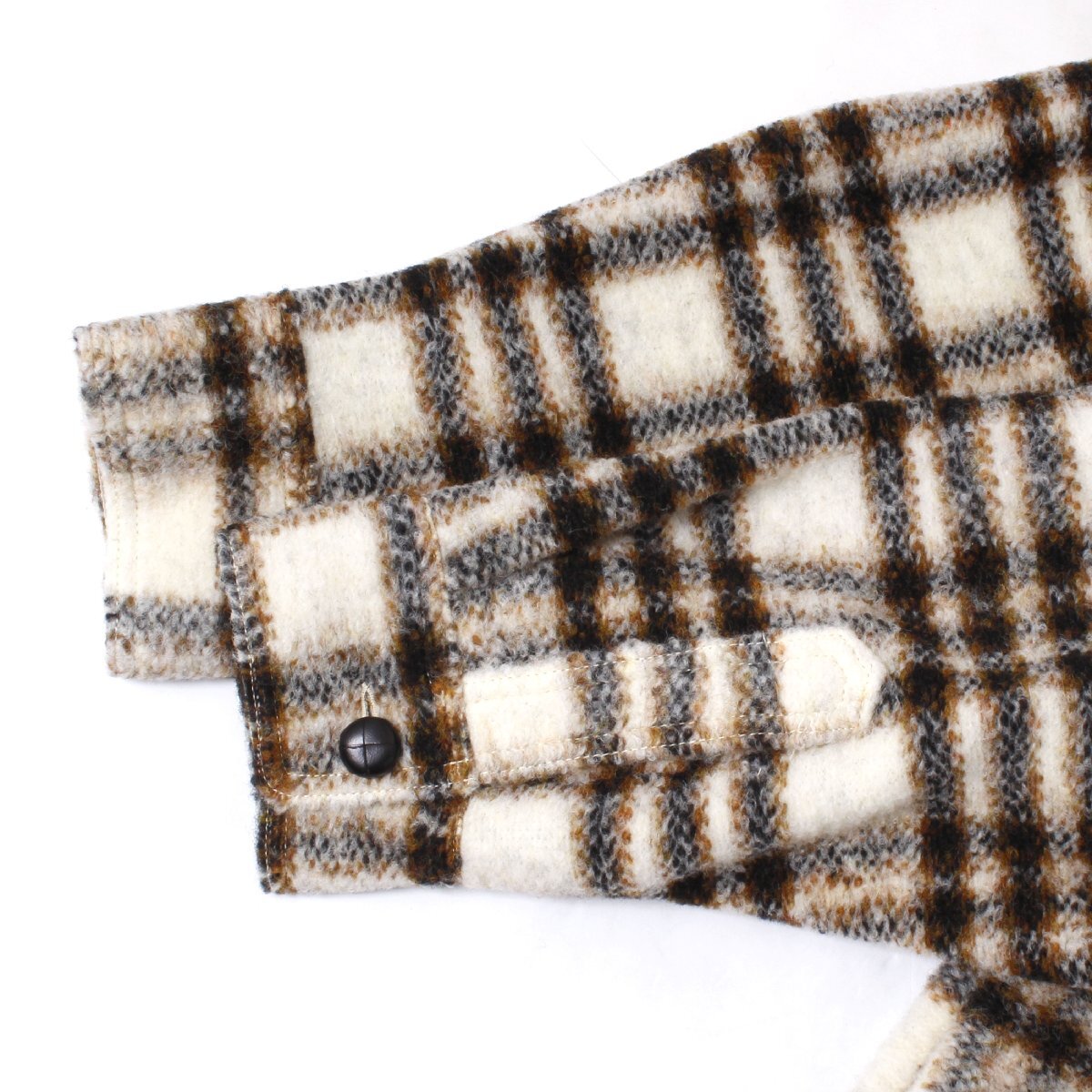 【タグ付・新品・定価90,200円】ISABEL MARANT ETOILE HARVELI SHIRT size40 ECRU 22AMA0998 イザベルマランエトワール チェック コート_画像7