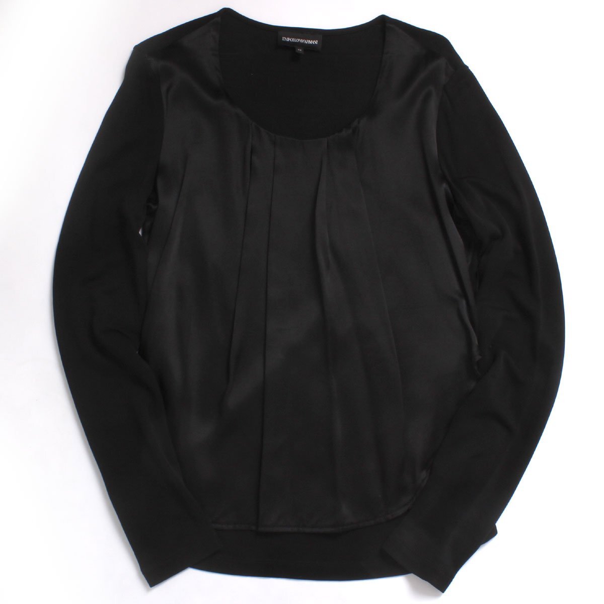 EMPORIO ARMANI 切替ブラウス size42 BLACK 6Y2M502J9BZ エンポリオアルマーニ_画像1