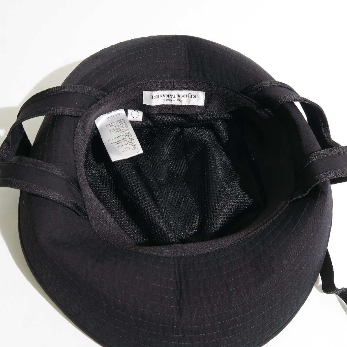 【タグ付・定価22,000円】KIJIMA TAKAYUKI COTTON NYLON COWBOY HAT size1 ブラック 241215 キジマ タカユキ カウボーイ ハット_画像6