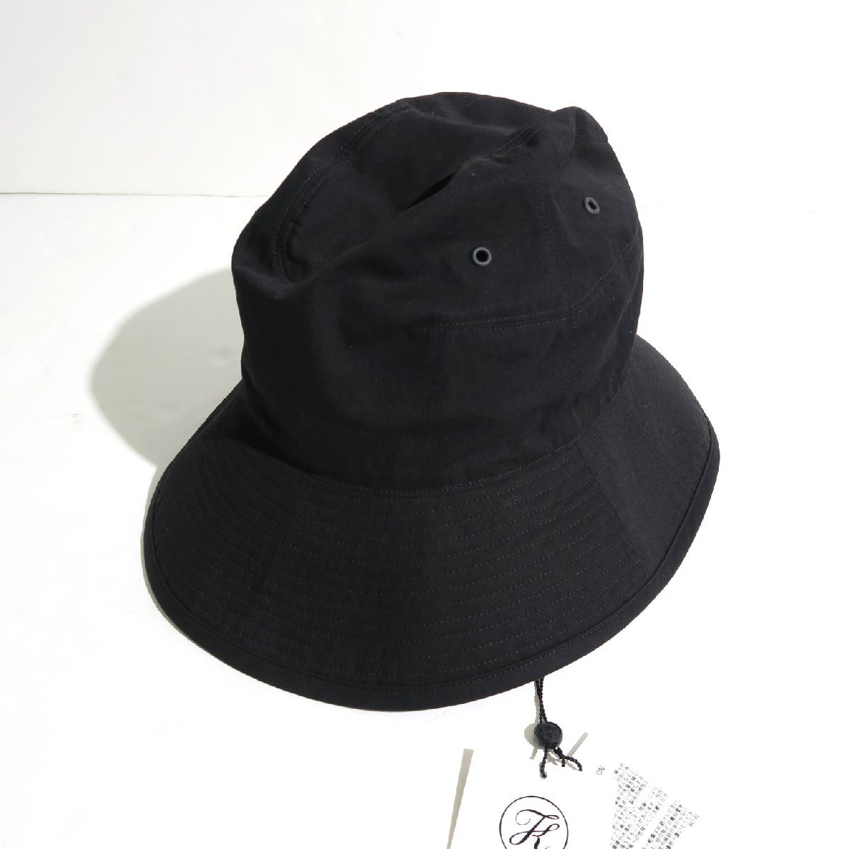 【タグ付・定価22,000円】KIJIMA TAKAYUKI COTTON NYLON COWBOY HAT size1 ブラック 241215 キジマ タカユキ カウボーイ ハット_画像7