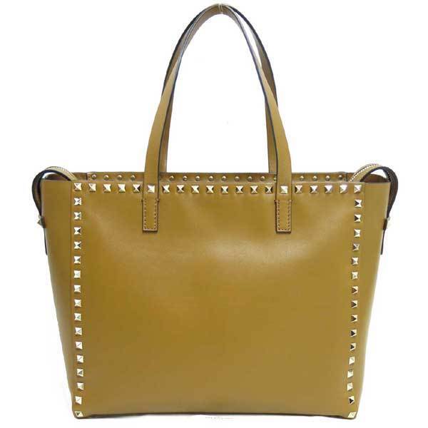  новый товар обычная цена 22 десять тысяч VALENTINO GARAVANI блокировка заклепки большая сумка Rockstud Untitled tote Brown MW2B0186BOL Valentino 