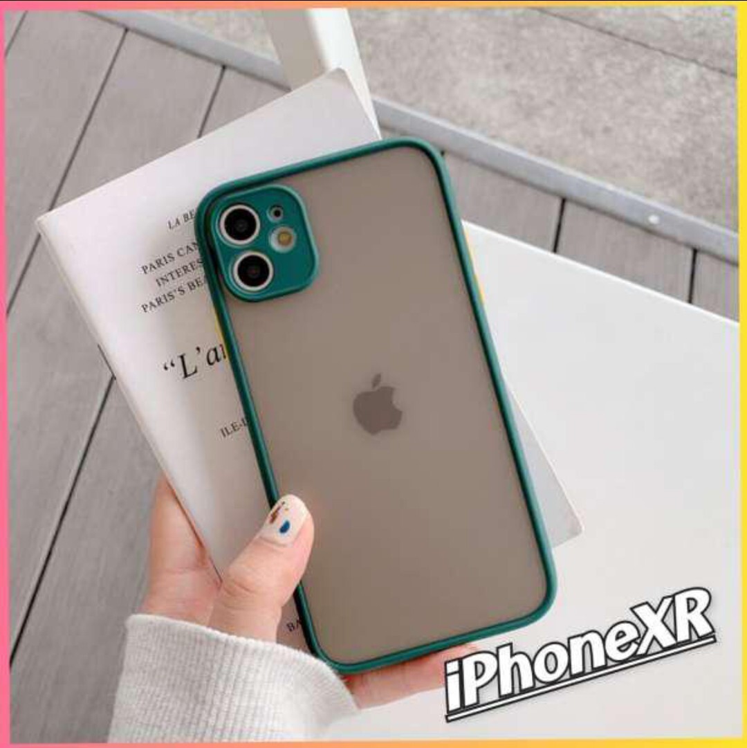 iPhoneXR用 iPhoneケース 透明ケース 半透明ケース スマホカバー マット加工 半透明 耐衝撃 カメラ保護 軽量 ケース アイフォンケース_画像1