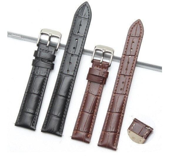 【セット商品】時計ベルト 交換用バンド レザーベルト 革バンド ばね バネ棒付 18mm 2本セット スペアベルト 腕時計 バンド_画像4