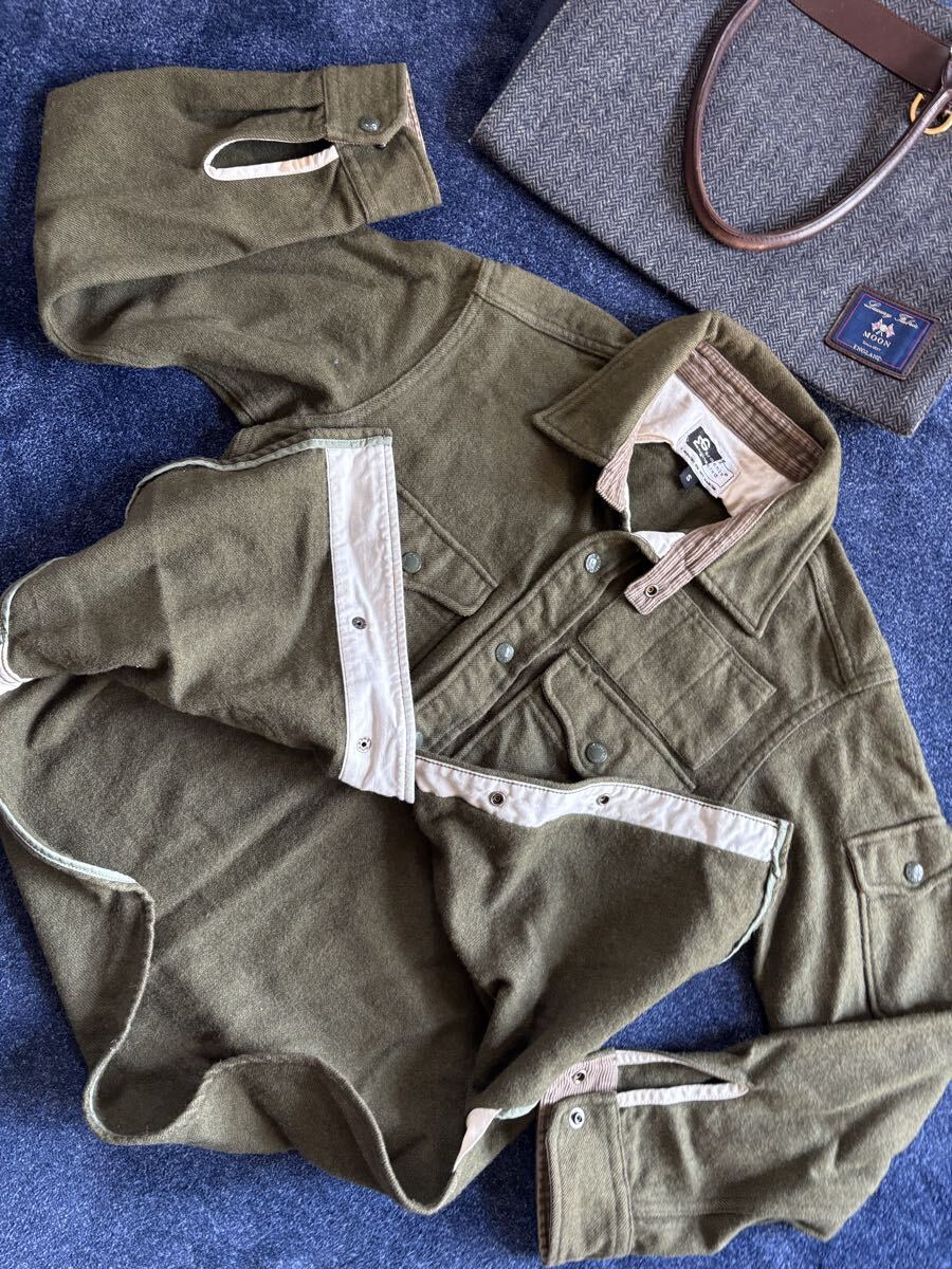 美品 アメリカ製 旧タグ Engineered Garments エンジニアードガーメンツ CPO Shirt ウール シャツ ジャケットsizeS MADE in U.S.A. 米国製_画像2