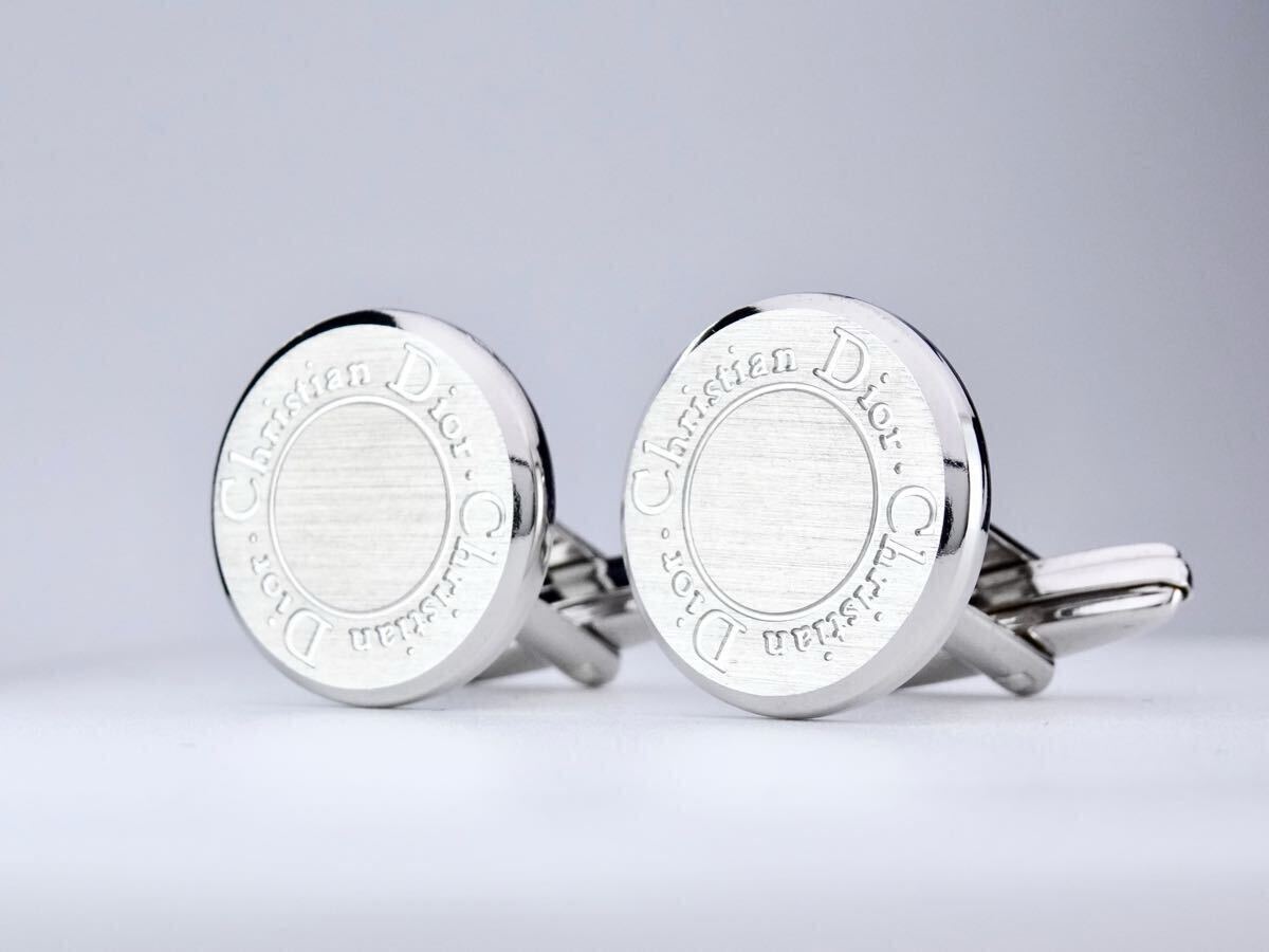 Christian Dior ディオール オーバル ロゴ cufflinks カフス カフリンクス 7-10-183_画像4