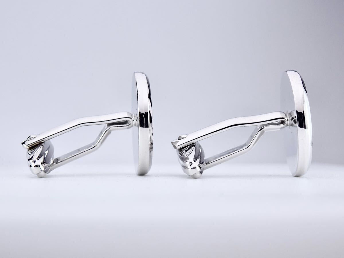 Christian Dior ディオール オーバル ロゴ cufflinks カフス カフリンクス 7-10-183_画像6