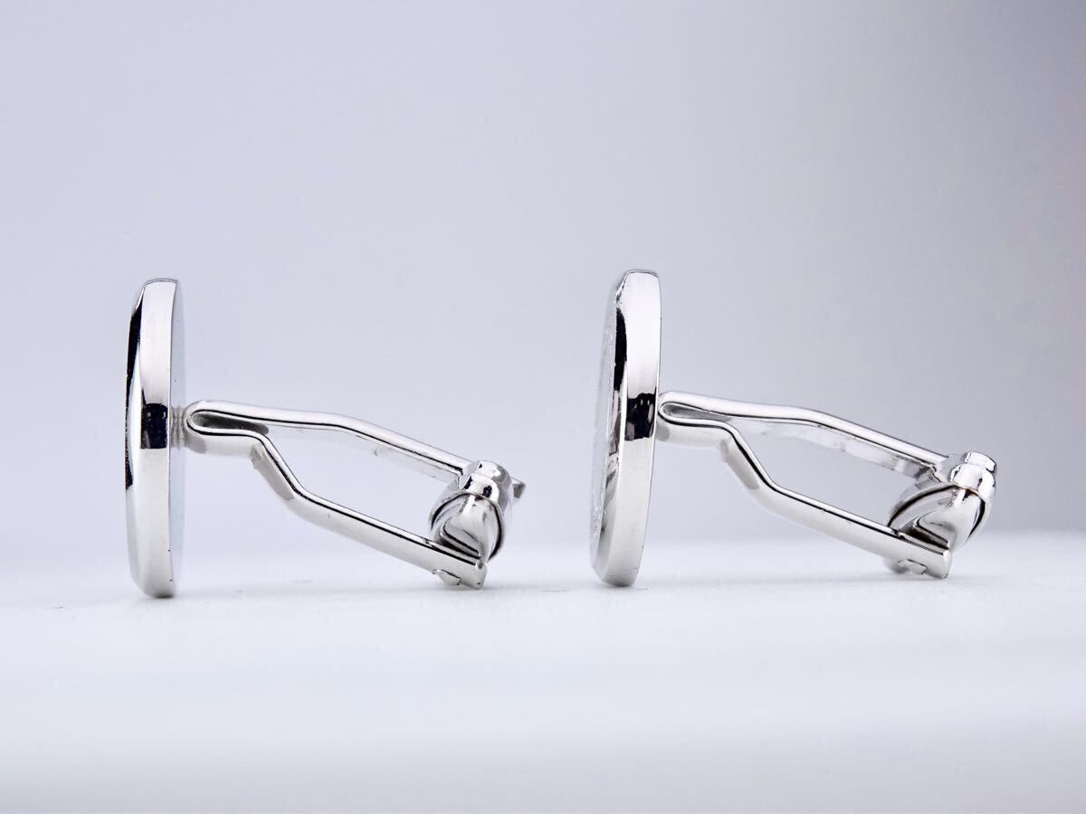 Christian Dior ディオール オーバル ロゴ cufflinks カフス カフリンクス 7-10-183_画像7