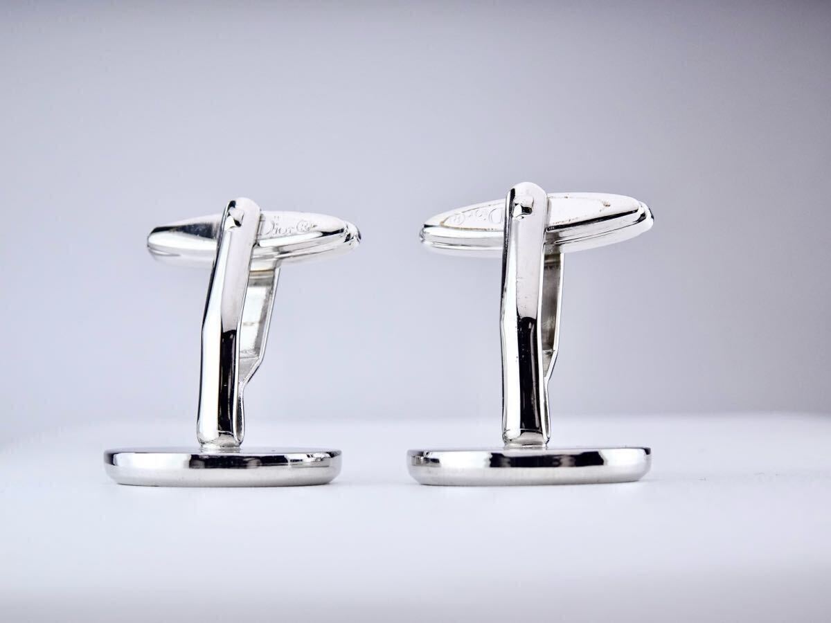 Christian Dior ディオール オーバル ロゴ cufflinks カフス カフリンクス 7-10-183_画像10
