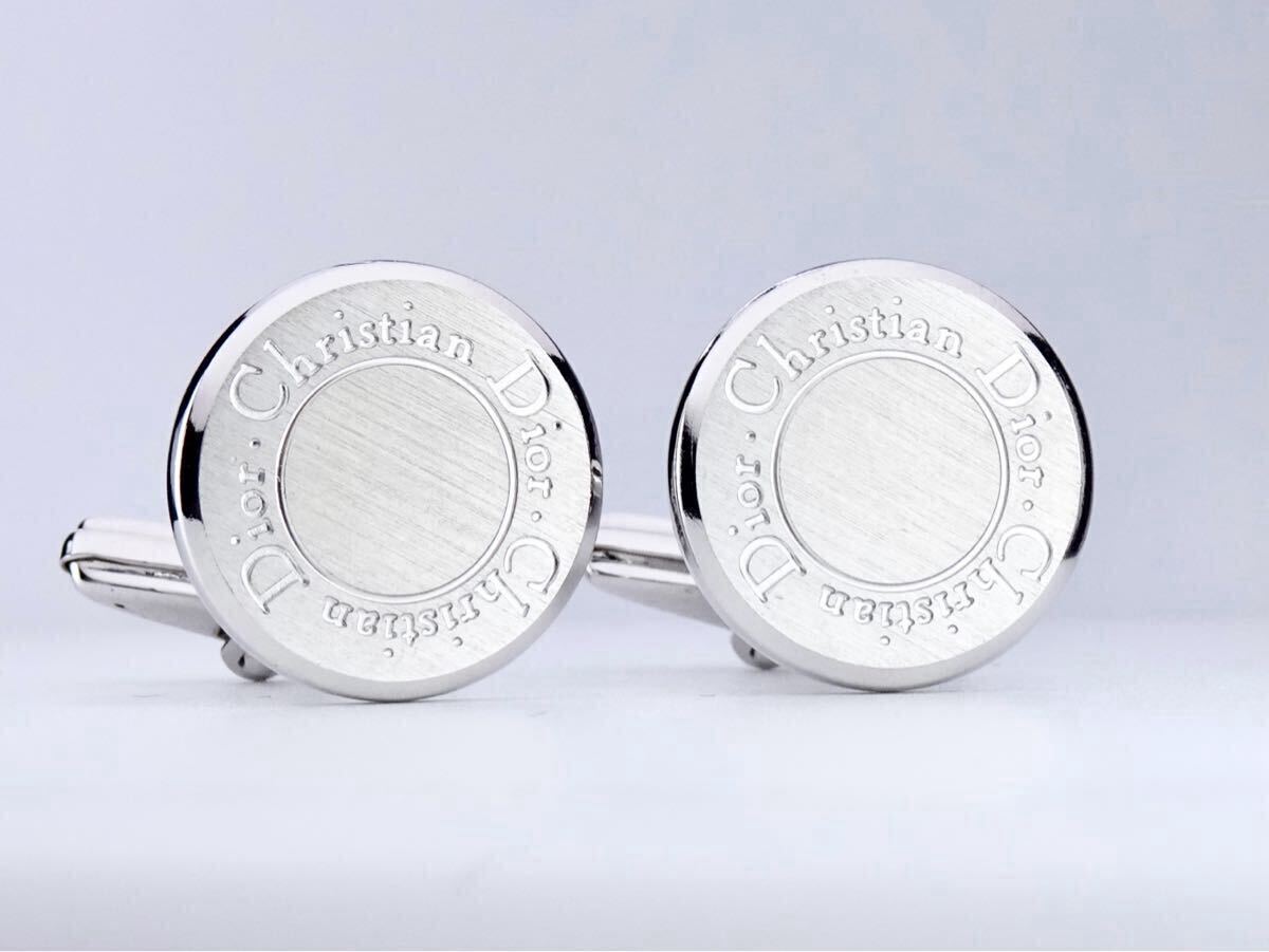 Christian Dior ディオール オーバル ロゴ cufflinks カフス カフリンクス 7-10-183_画像1