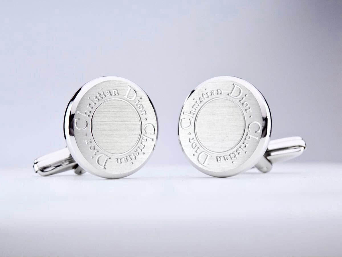 Christian Dior ディオール オーバル ロゴ cufflinks カフス カフリンクス 7-10-183_画像3