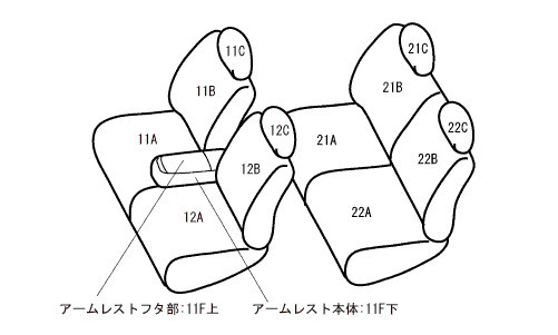 Bellezza ベレッツァ シートカバー ベーシックαライン ワゴンRスマイル MX91S R3/9~R6/11 ハイブリッドX 背面机のドリンクホルダー2個_画像2