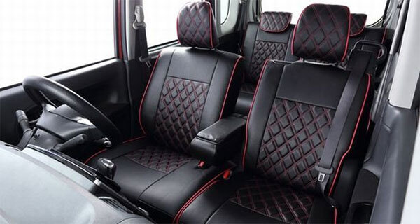 Bellezza ベレッツァ シートカバー ワイルドステッチα ekスペース B34A B37A R5/6~R7/10 M(ナビ取付レスパッケージ) 助手席裏側USB無_画像4