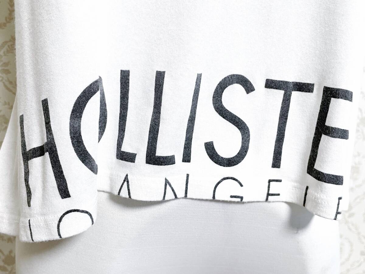 ホリスター アバクロ ロゴ柄 Tシャツ 白色 ホワイト ショート丈_画像2