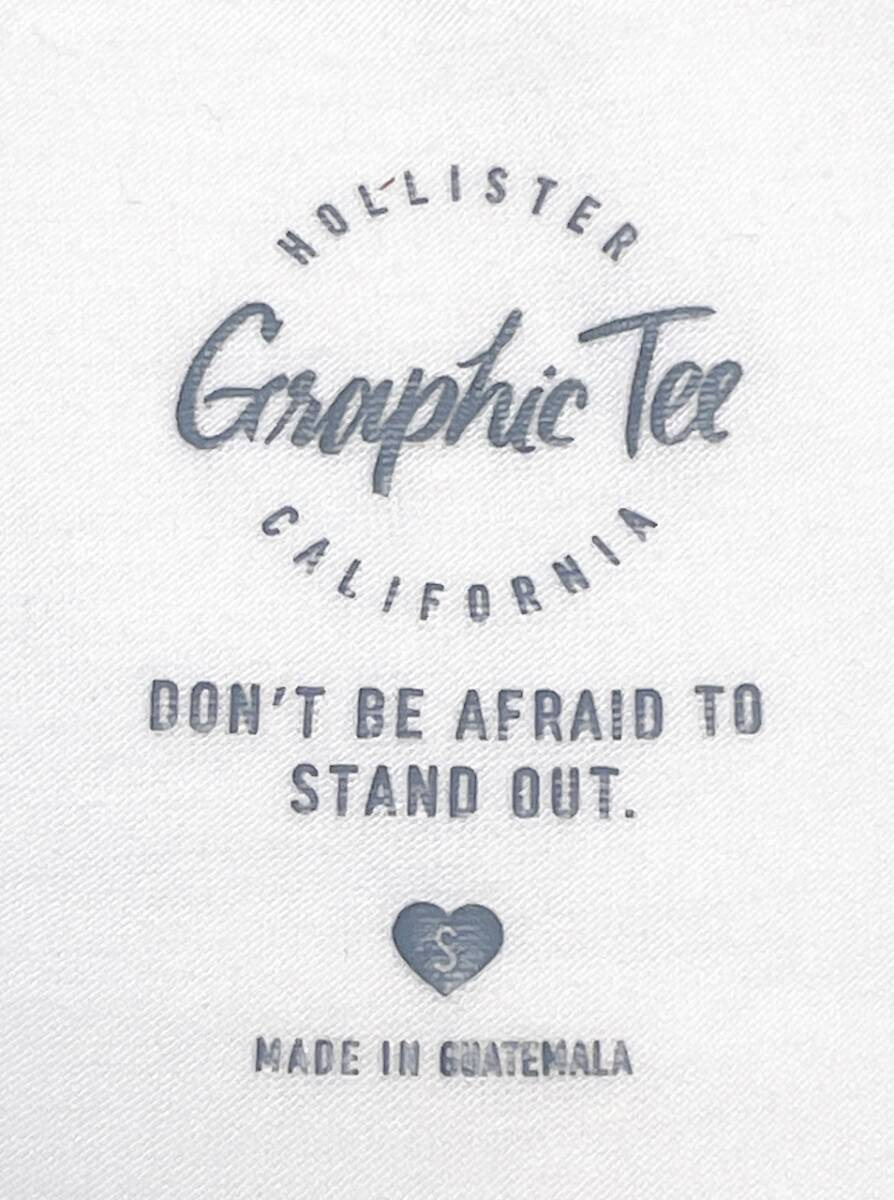 ホリスター アバクロ ロゴ柄 Tシャツ 白色 ホワイト ショート丈_画像4