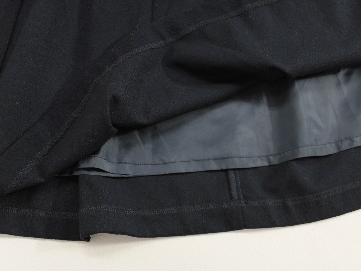 ☆美品☆グランマママドーター/ウール100%ロングタックフレアスカート:0/濃紺yx591_画像6