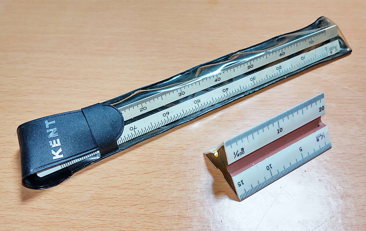 三角回転スケール　15cm，5cm　2本セット_画像1