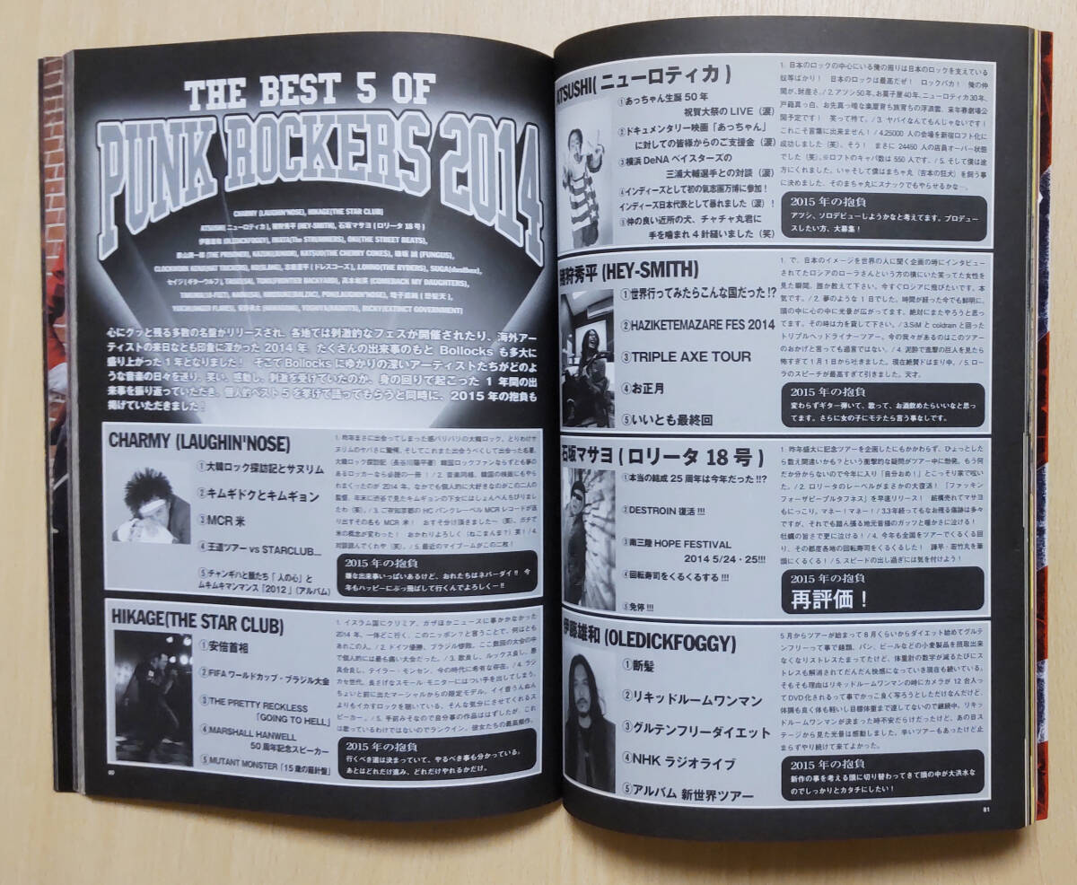 Bollocks No.17　CHARMY(LAUGHIN’NOSE) × HIKAGE(THE STAR CLUB)対談　Tシャツ付　【廃盤商品】_画像4