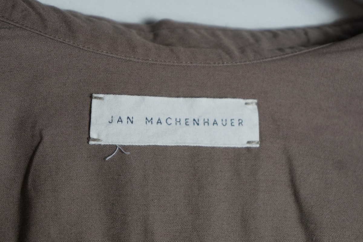 定番 正規 JAN MACHENHAUER ヤン マッケン ハウアー コットン ツイル CHRIS 長袖 シャツ ロングスリーブ 茶 サイズ50 本物 814P★2_画像5