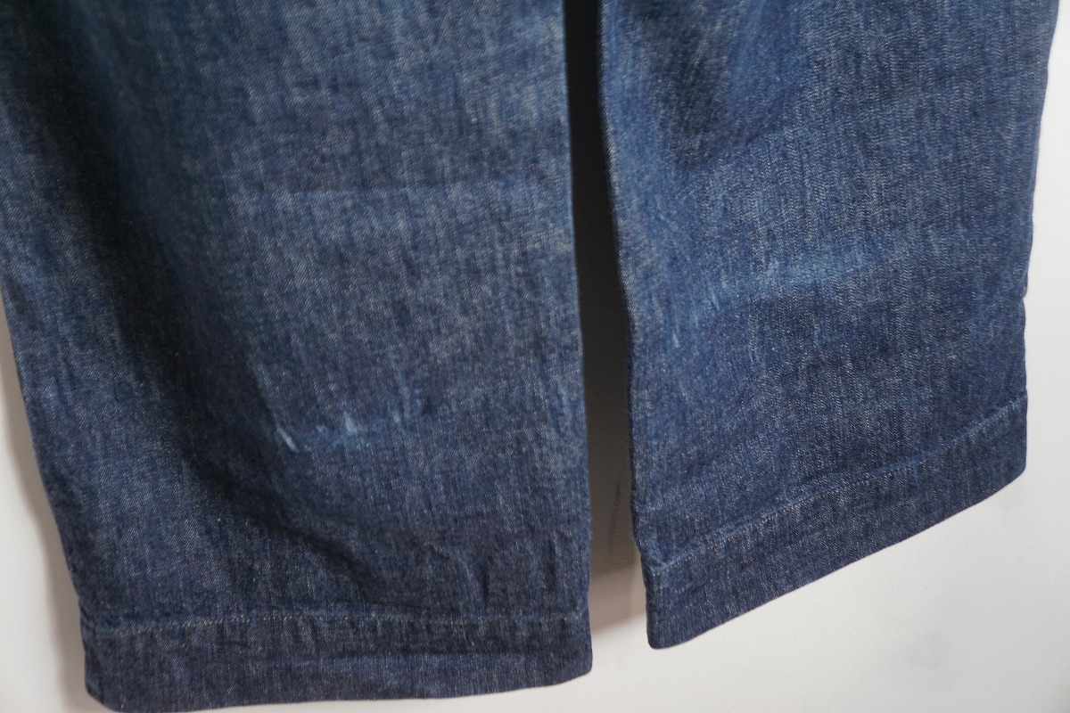 正規 PHIGVEL フィグベル デニム トラウザー パンツ ジーンズ ボタンフライ PMAE-PT10W サイズ1 W32 L30 インディゴ 濃青 本物 618P★2_画像6