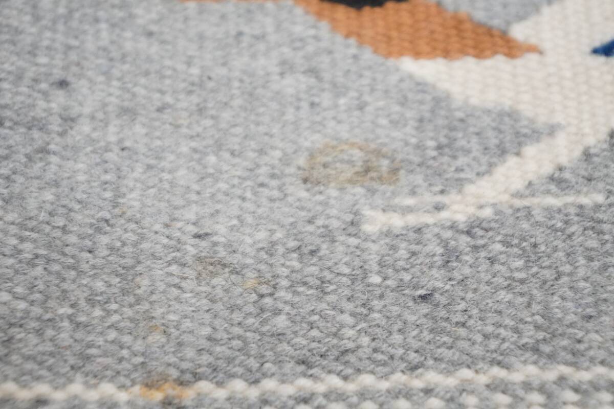 正規 ORTEGA'S オルテガ サドル ミニ ブランケット チマヨ ネイティブ ロードランナー 柄 オオミチバシリ フリンジ 手織り 本物 1018P_画像4