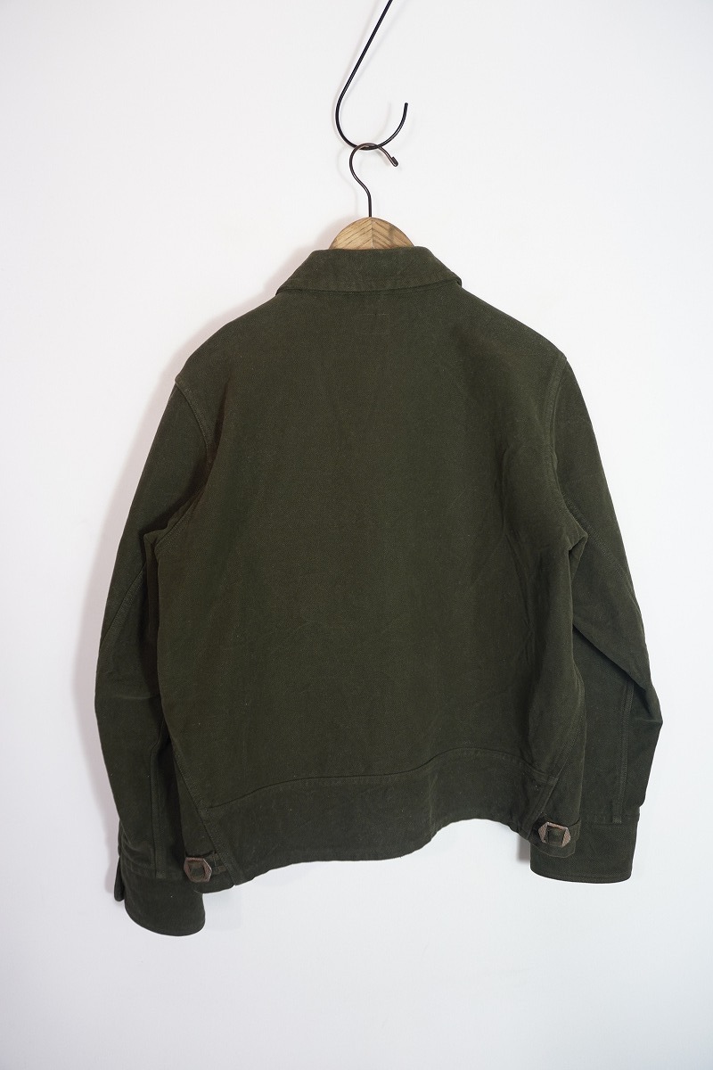 希少 正規 TENDERLOIN テンダーロイン T-MOLESKIN JKT モールスキン ジャケット ブルゾン コットン ロングスリーブ 緑 S 本物 1026P★2_画像2