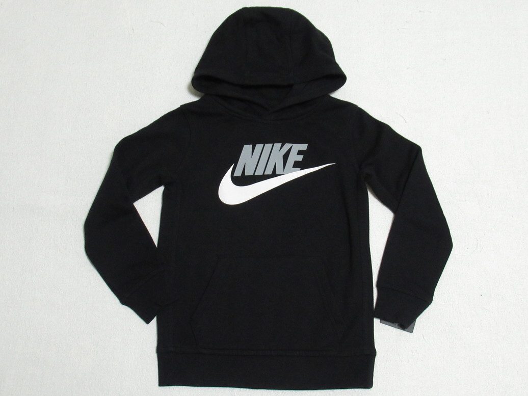 NIKE キッズ パーカー パンツ セットアップ 黒 115 (6) ナイキ プルオーバー フリース 裏起毛 上下セット 6歳 86G703-023 86G704-023_画像2