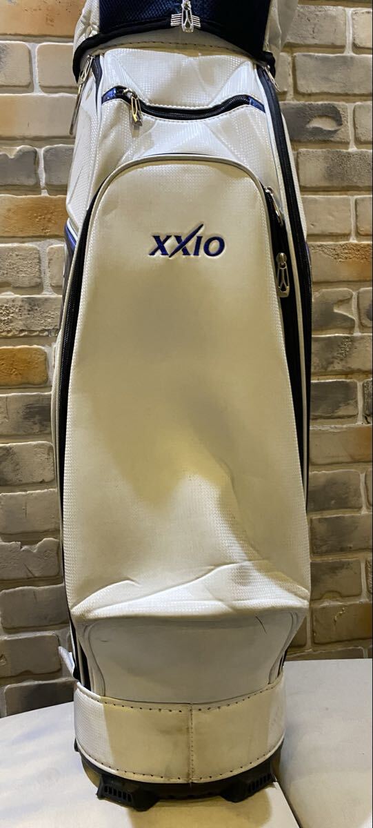 ゼクシオキャディバッグ XXIO キャディバッグ ゴルフバック ホワイト白 ブルー _画像9