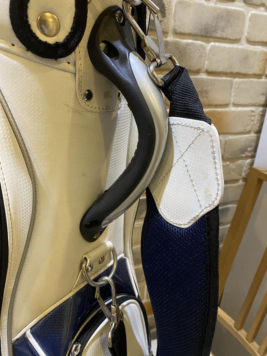 ゼクシオキャディバッグ XXIO キャディバッグ ゴルフバック ホワイト白 ブルー _画像8