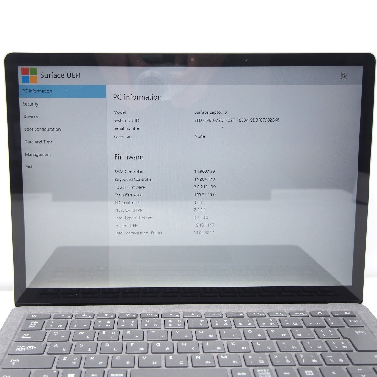 1円～【ジャンク】マイクロソフト Surface Laptop 3 1867 Core i7