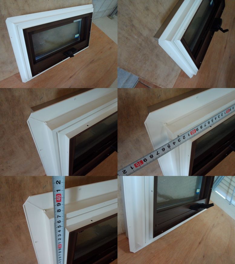 在庫品 樹脂サッシ LowE 型 アルゴンガス ペアガラス YKK APW330 横すべり出し窓 06003 プラチナステン 固定網戸_画像5