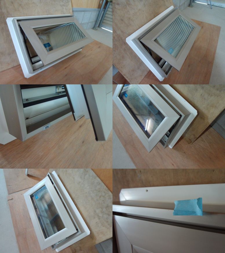 在庫品 樹脂サッシ LowE 型 アルゴンガス ペアガラス YKK APW330 横すべり出し窓 06003 プラチナステン 固定網戸_画像3