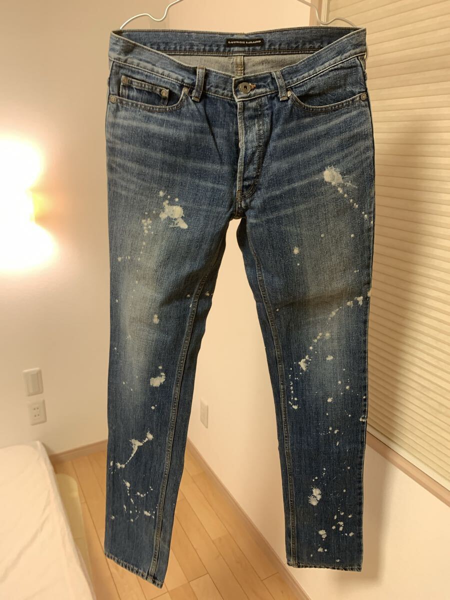 ラウンジリザード LOUNGE LIZARD ペイント ダメージ デニム ファクトタム ステュディオス ナンバーナイン ルードギャラリー プレッジ glamb_画像1