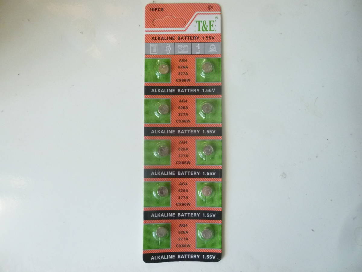 3シート30個 新品 AG4/SR626SW/377/SR66/LR626/LR66互換品 1.55V 時計用 ボタン電池 \384即決_画像2