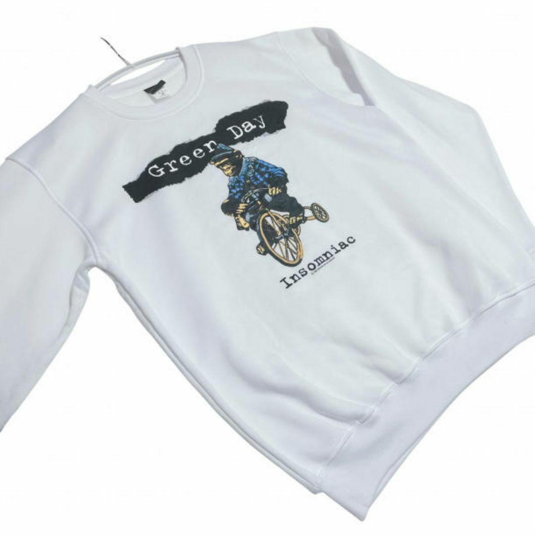 新品 スウェット GREEN DAY グリーンデイ バンドロック スエット白XL　メンズ　トレーナー_画像5